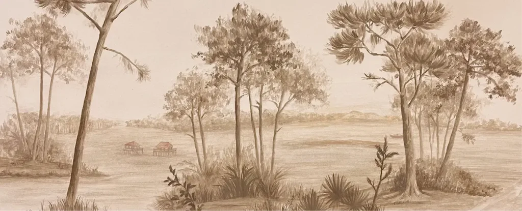 Papiers peints à la main inspirés de la nature du Bassin d’Arcachon